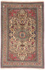 5 x 7 - Ivory Vintage Ardabil Rug - 79444