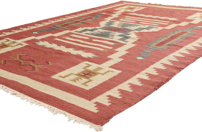 5 x 7 - Red Vintage Kilim Rug - 79447