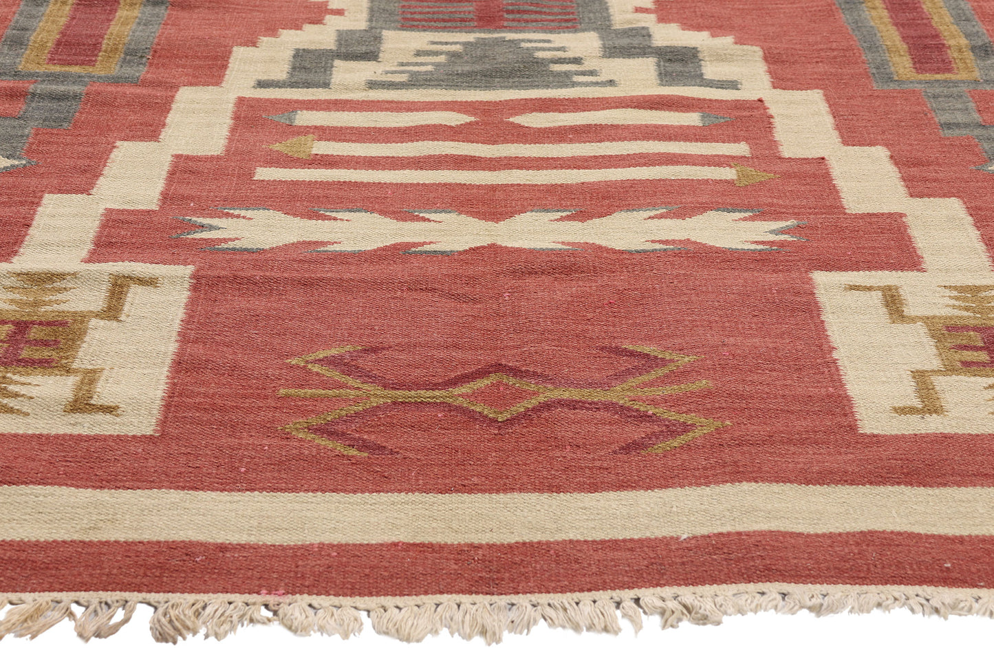 5 x 7 - Red Vintage Kilim Rug - 79447