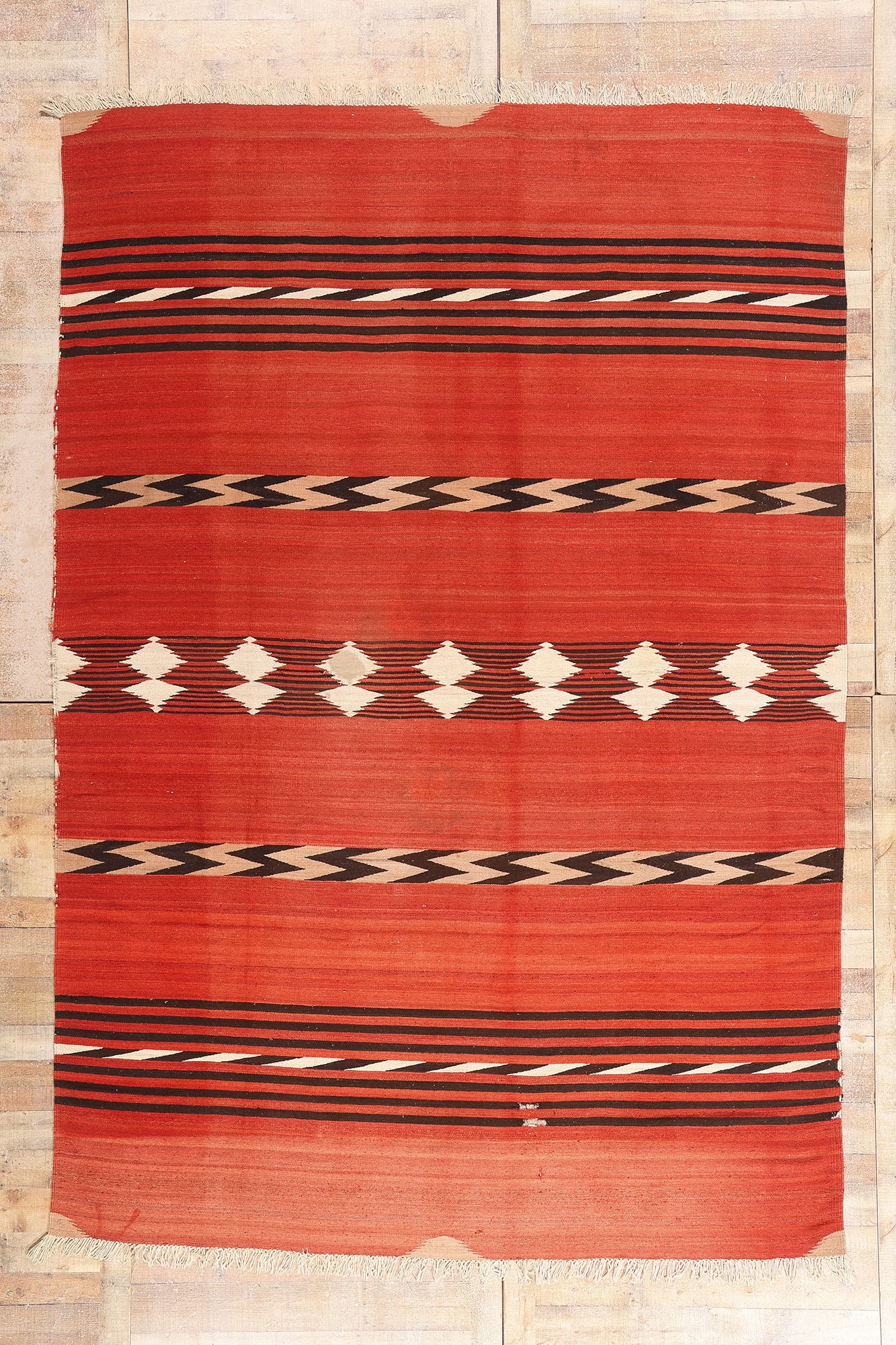 9 x 12 - Red Vintage Kilim Rug - 79449