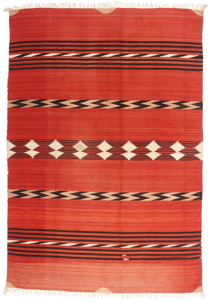 9 x 12 - Red Vintage Kilim Rug - 79449