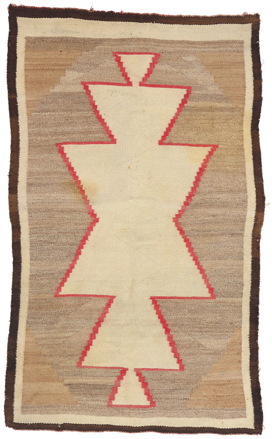 3 x 5 - Brown Antique Navajo Rug - 79450