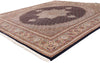 7 x 7 - Black Vintage Tabriz Rug - 79451