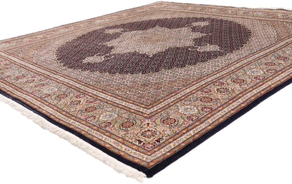 7 x 7 - Black Vintage Tabriz Rug - 79451