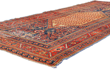 4 x 10 - Navy Blue Antique Malayer Rug - 79452