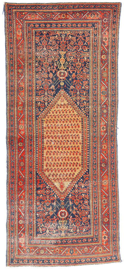 4 x 10 - Navy Blue Antique Malayer Rug - 79452