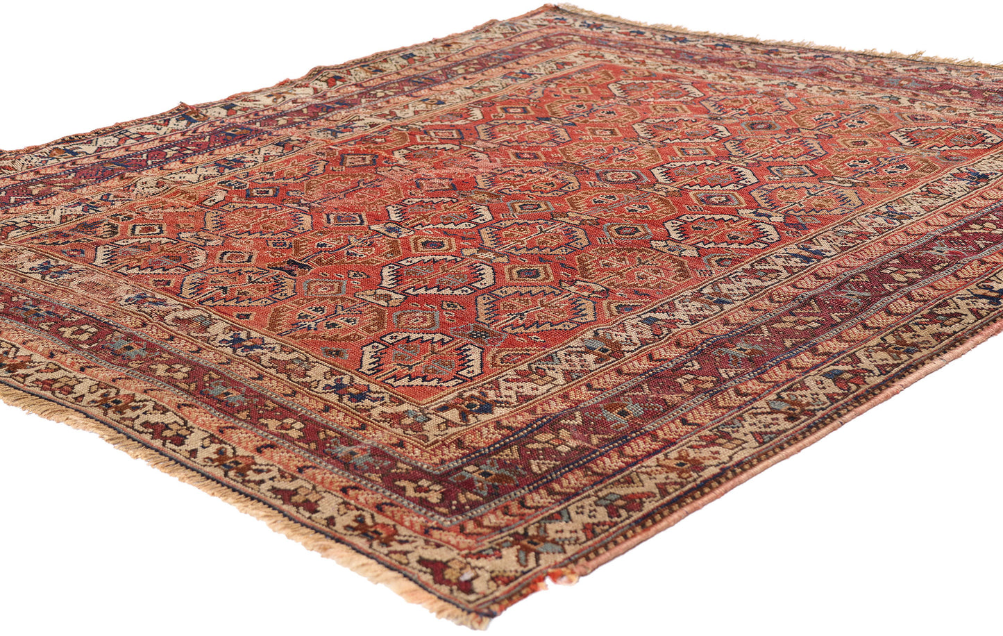 4 x 5 - Rust Antique Kazak Rug - 79453