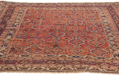 4 x 5 - Rust Antique Kazak Rug - 79453