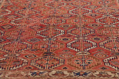 4 x 5 - Rust Antique Kazak Rug - 79453