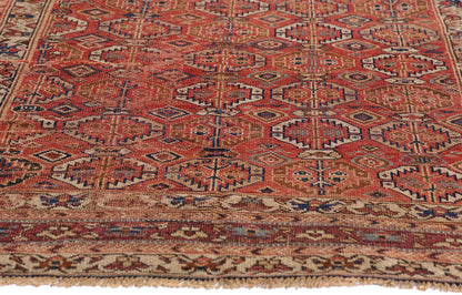 4 x 5 - Rust Antique Kazak Rug - 79453