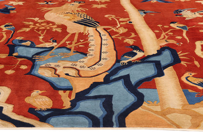 10 x 8 - Red Vintage Tapestry Rug- 79454