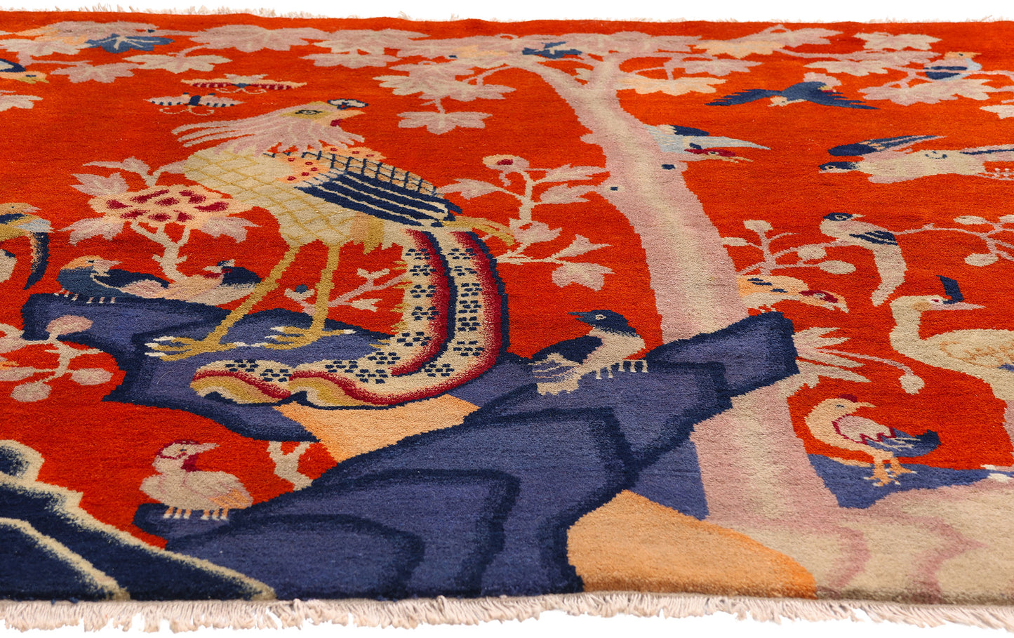 8 x 5 - Red Vintage Chinese Art Deco Rug - 79455