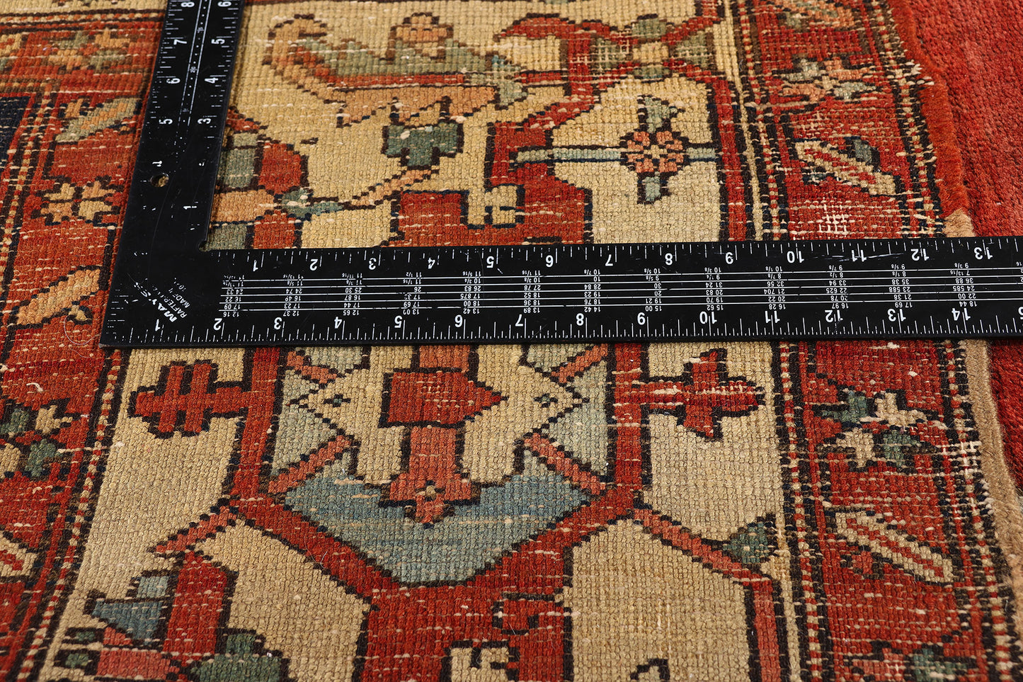 10 x 13 - Red Antique Persian Serapi Rug - 79456