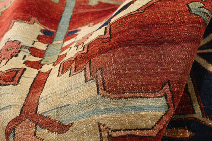 10 x 13 - Red Antique Persian Serapi Rug - 79456