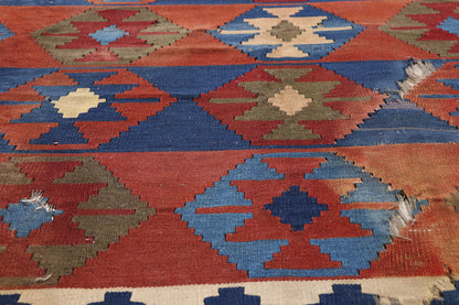 7 x 8 - Rust Antique Kilim Rug - 79457