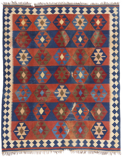 7 x 8 - Rust Antique Kilim Rug - 79457