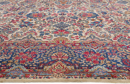 12 x 16 - Ivory Antique Kerman Rug - 79458