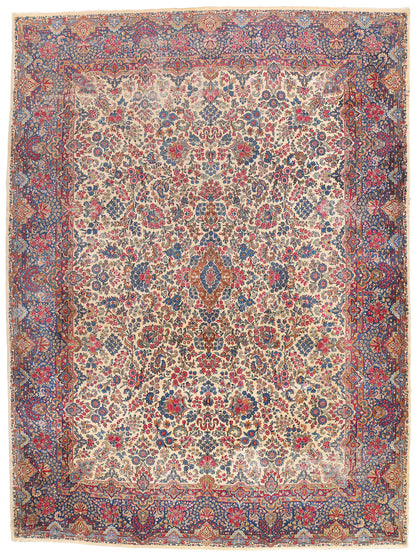 12 x 16 - Ivory Antique Kerman Rug - 79458