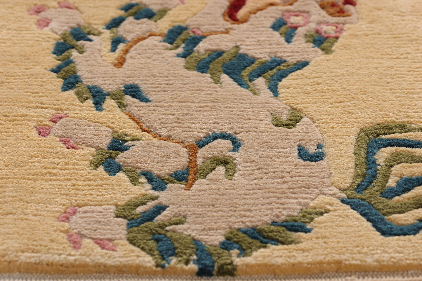 1 x 2 - Beige Vintage Tibetan Rug - 79459