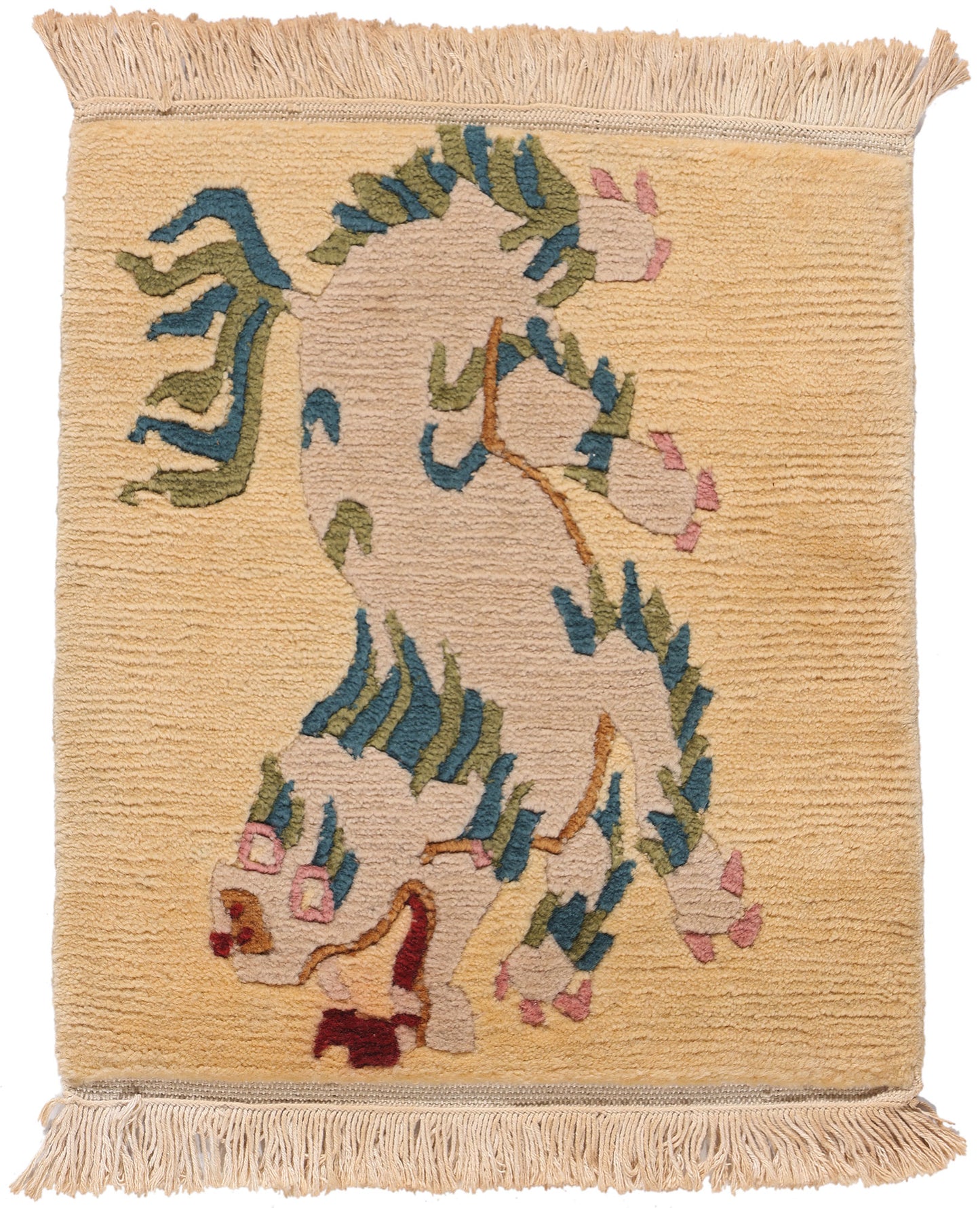 1 x 2 - Beige Vintage Tibetan Rug - 79459