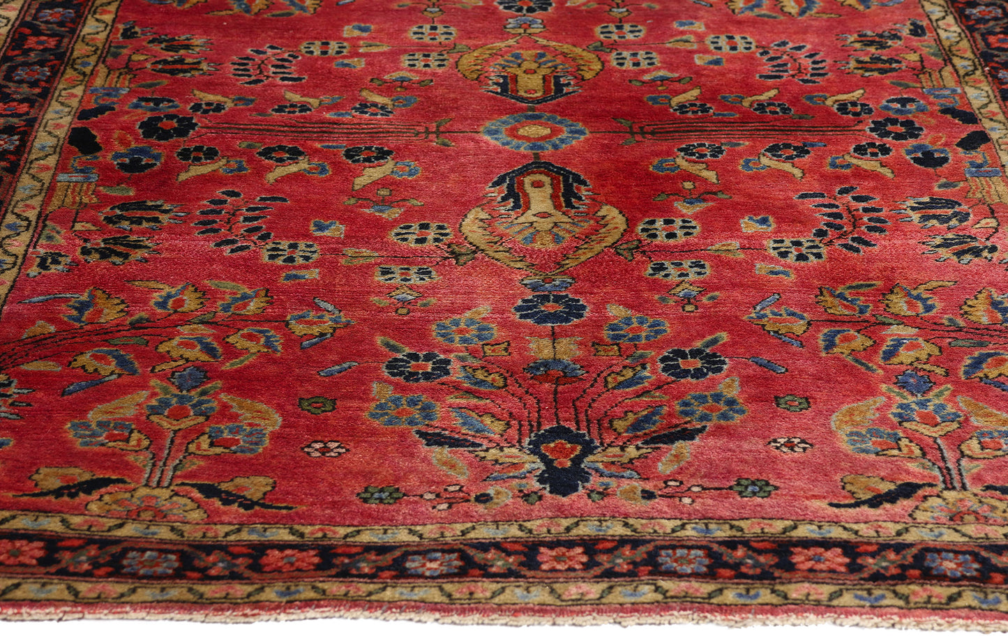 3 x 5 - Red Antique Sarouk Rug - 79461