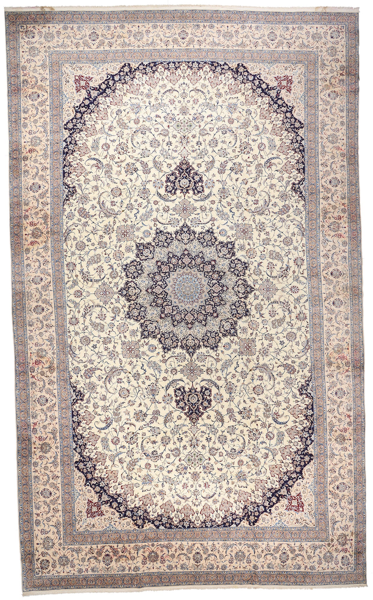 17 x 27 - Ivory Vintage Nain Rug - 79464