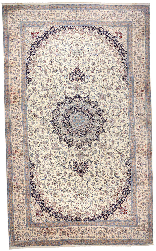 17 x 27 - Ivory Vintage Nain Rug - 79464