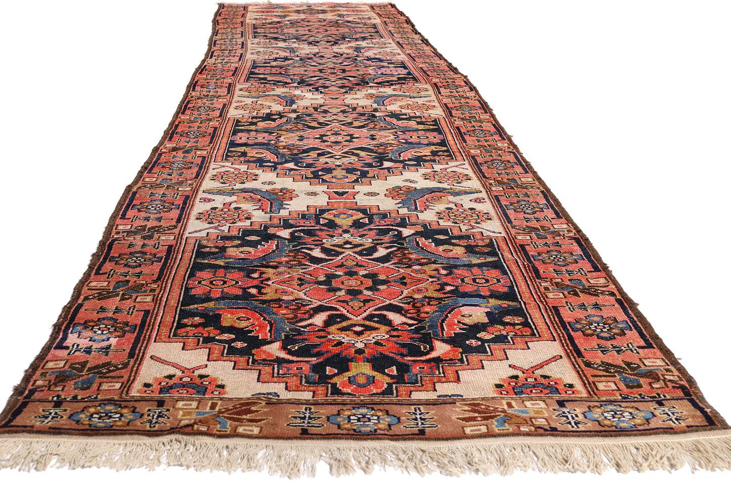 4 x 16 Beige Antique Persian Malayer Rug 79465