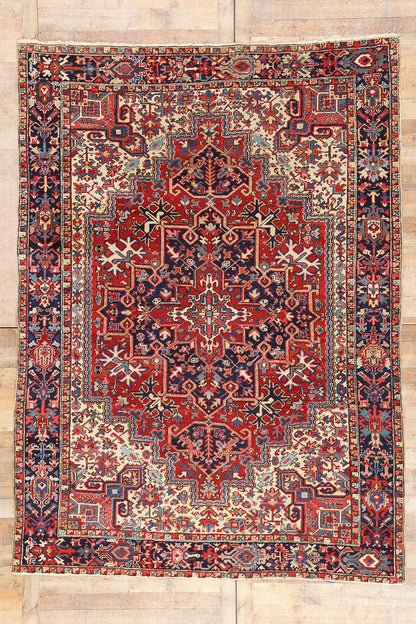 8 x 11 - Red Antique Heriz Rug - 79467