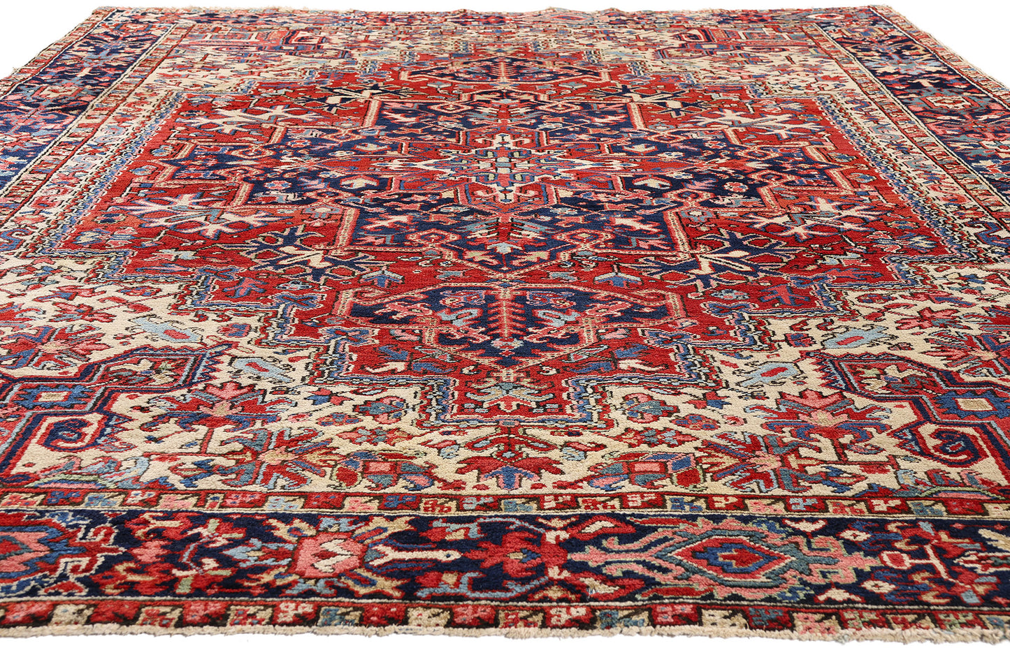 8 x 11 - Red Antique Heriz Rug - 79467