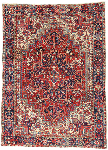8 x 11 - Red Antique Heriz Rug - 79467