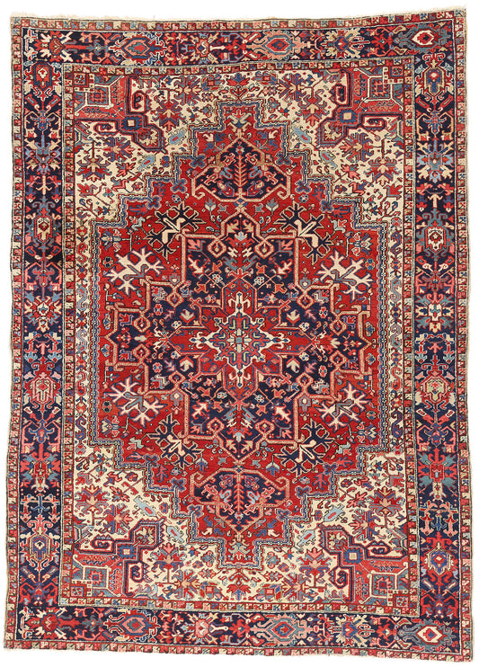 8 x 11 - Red Antique Heriz Rug - 79467