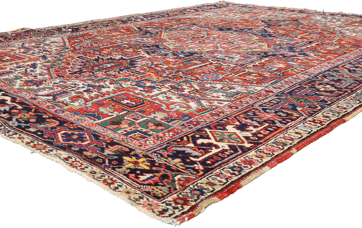 8 x 11 - Red Antique Heriz Rug - 79468
