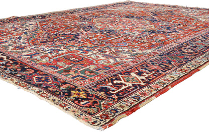 8 x 11 - Red Antique Heriz Rug - 79468