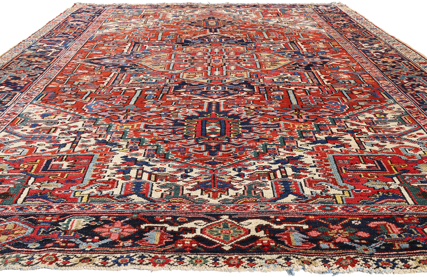 8 x 11 - Red Antique Heriz Rug - 79468