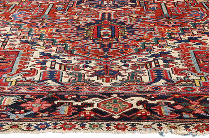 8 x 11 - Red Antique Heriz Rug - 79468