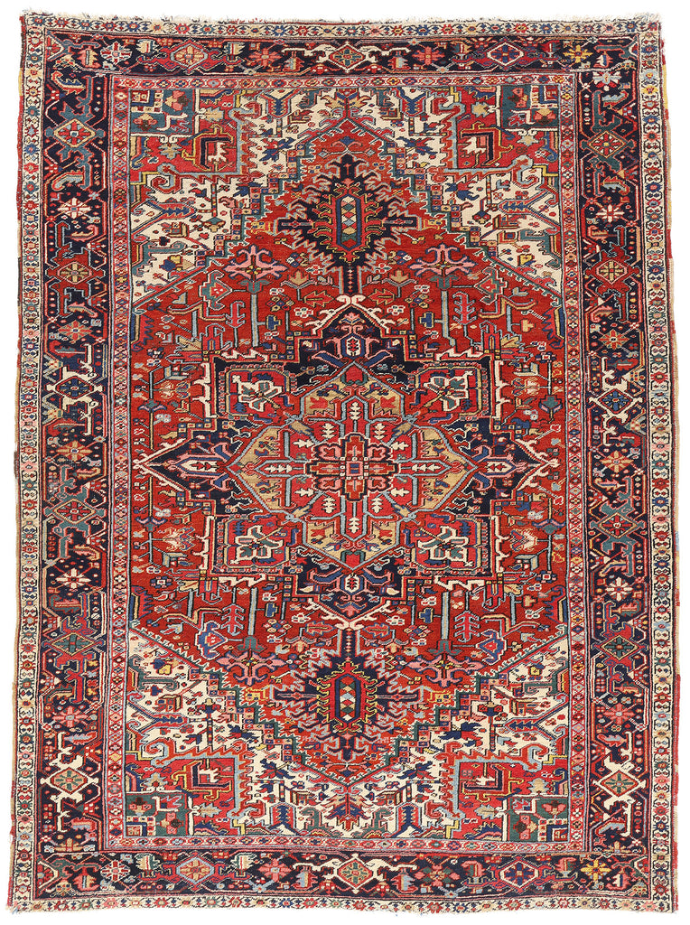 8 x 11 - Red Antique Heriz Rug - 79468