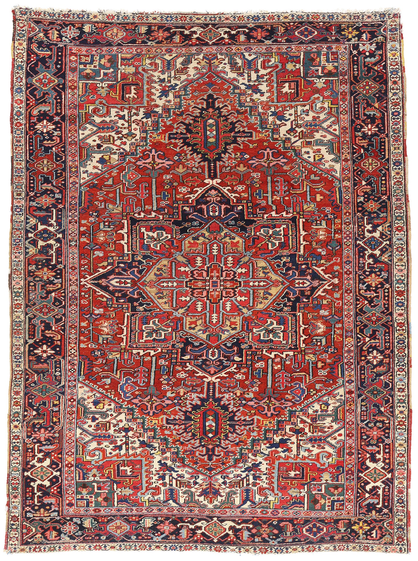 8 x 11 - Red Antique Heriz Rug - 79468