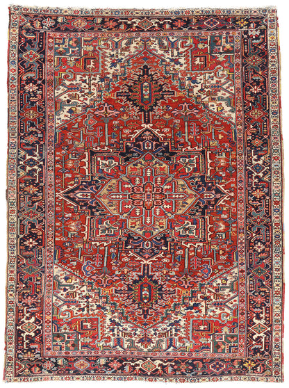 8 x 11 - Red Antique Heriz Rug - 79468
