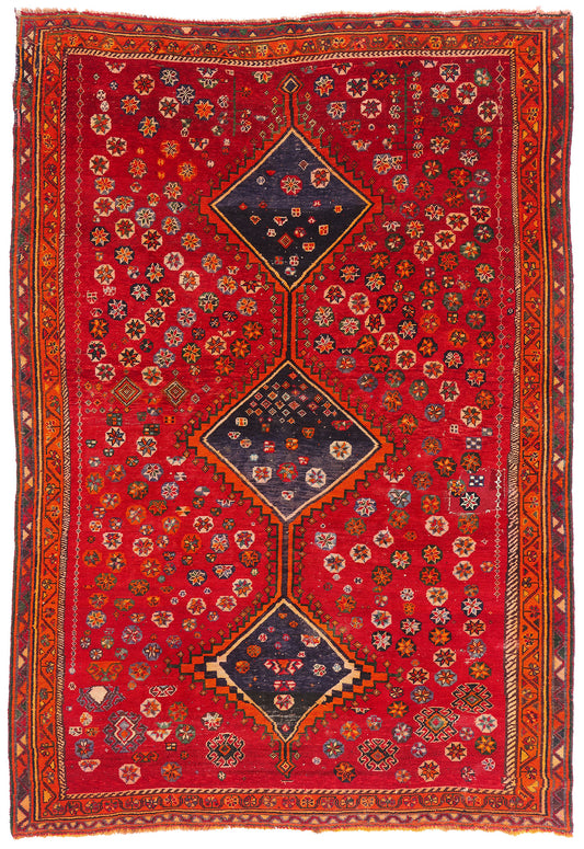7 x 10 - Red Vintage Shiraz Rug - 79472