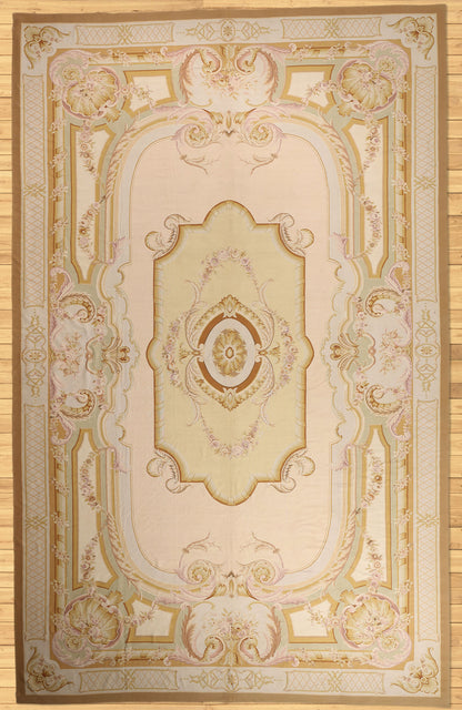 15 x 24 - Beige Vintage Aubusson Rug - 79473