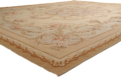 12 x 15 - Beige Vintage Aubusson Rug - 79475