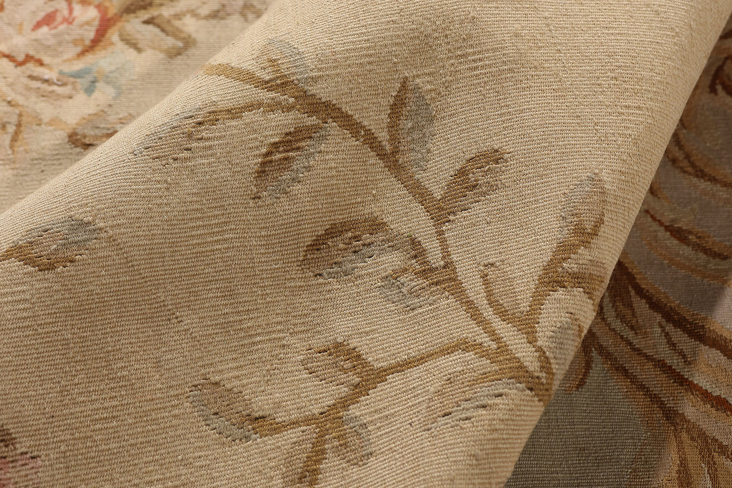 12 x 15 - Beige Vintage Aubusson Rug - 79475