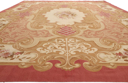 12 x 18 - Pink Vintage Aubusson Rug - 79477