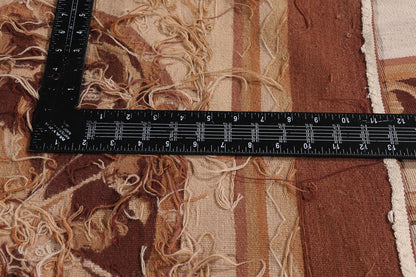 9 x 12 - Brown Vintage Aubusson Rug - 79478