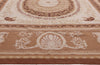 9 x 12 - Brown Vintage Aubusson Rug - 79478