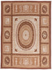 9 x 12 - Brown Vintage Aubusson Rug - 79478