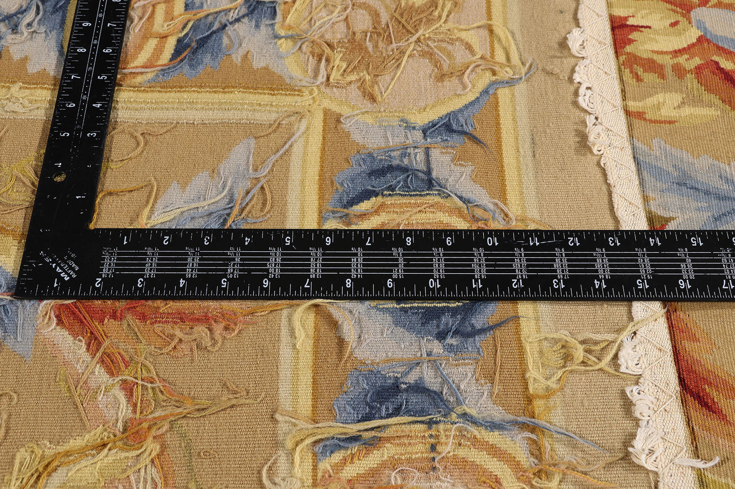 9 x 12 - Tan Vintage Aubusson Rug - 79479