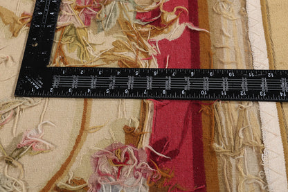 12 x 15 - Tan Vintage Aubusson Rug - 79480