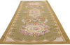 3 x 9 - Green Vintage Aubusson Rug - 79483